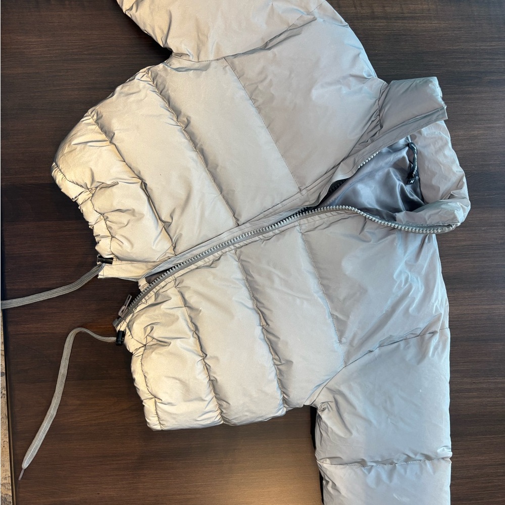 Reflective Puffer Jacket - Light Gray - image 2